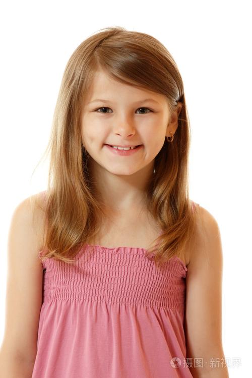 可爱微笑的小女孩照片-正版商用图片0a0l30-摄图新视界