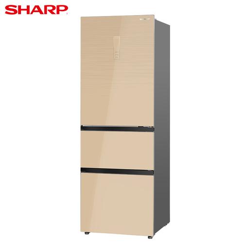 夏普(sharp)327升三门变频电冰箱 一级能效 风冷无霜 节能静音 变温
