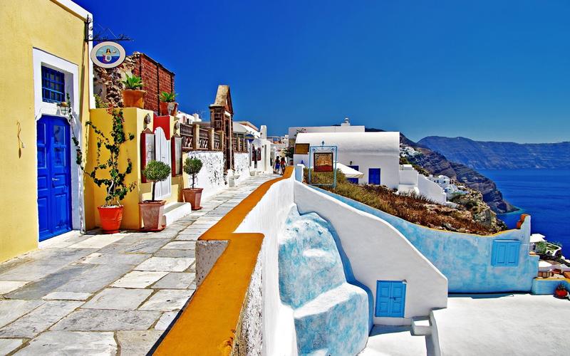 地点国家希腊自然风景圣托里尼greecelandscapesantorini壁纸图片