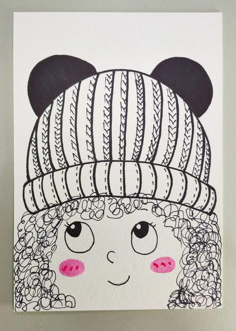 戴帽子的小女孩简笔画,太可爱了#简笔画 #儿童简笔画 #女孩 - 抖音