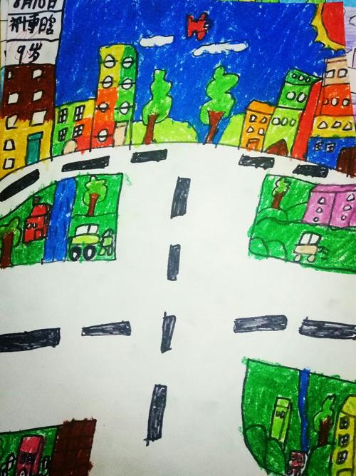 卢龙画室儿童画__我的城市