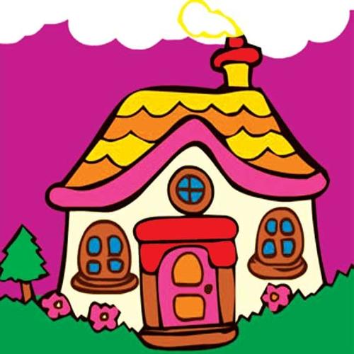 房子简笔画彩色蘑菇房子简笔画图片房子简笔画彩色蘑菇房子简笔画
