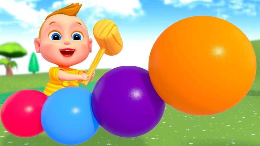 儿童益智动画:小宝贝挑战通关变色球球,赢了会有惊喜奖励哦!