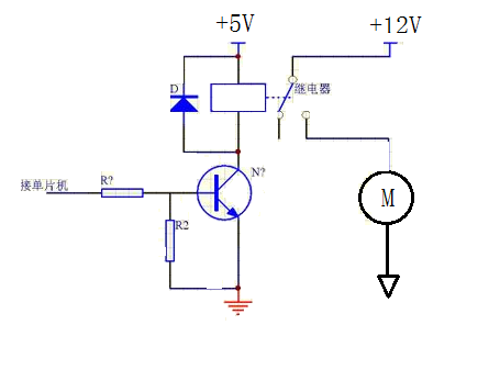 5v的继电器能控制12的直流电机吗 接线图