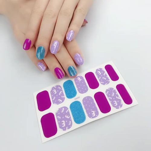 factory direct gradient color nail stickers full waterproof nail