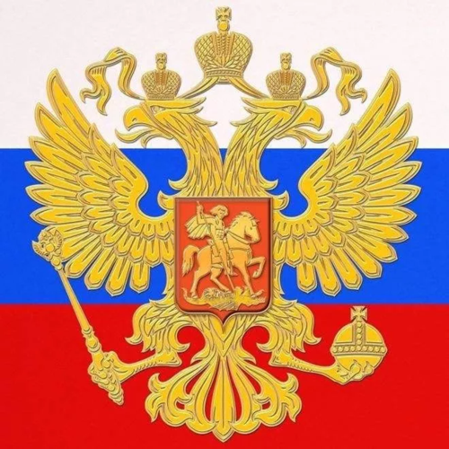 俄罗斯的总统旗,上面有很明显的双头鹰图案