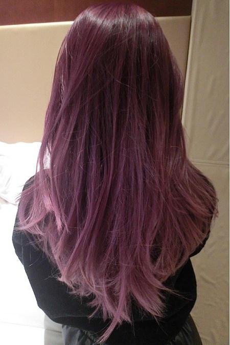 我想染紫色的头发可是这个是什么颜色的头发阿.