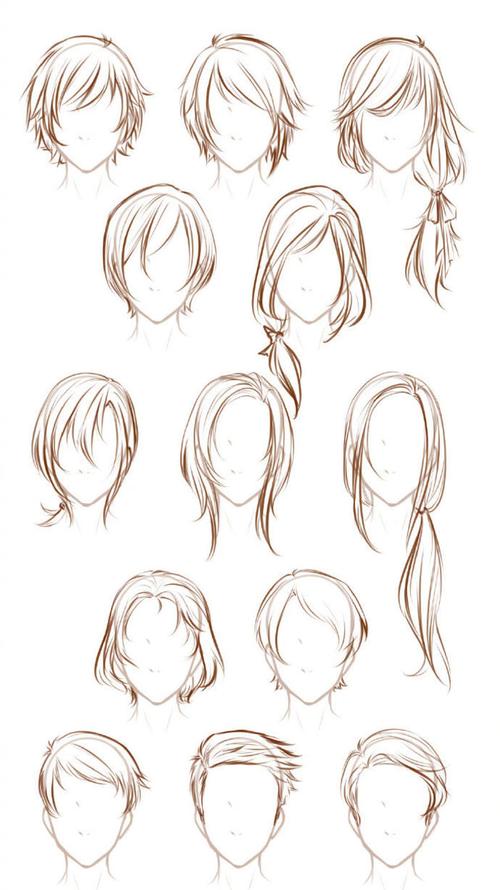 动漫女性人物100种发型设计素材适合画原创的时候参考练习