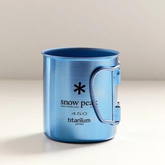 peak日本制snow peak雪峰户外露营杯子纯钛杯折叠便携水杯咖啡杯450ml