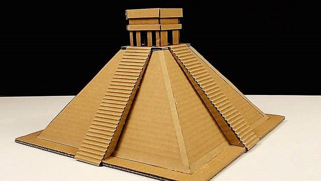 「手工纸板系列」教你学习如何制作漂亮的金字塔模型!