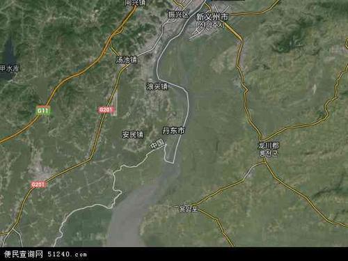 中国辽宁省丹东市地图(卫星地图)
