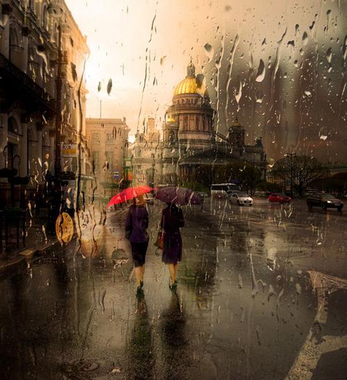 梦幻般的雨中街景摄影2
