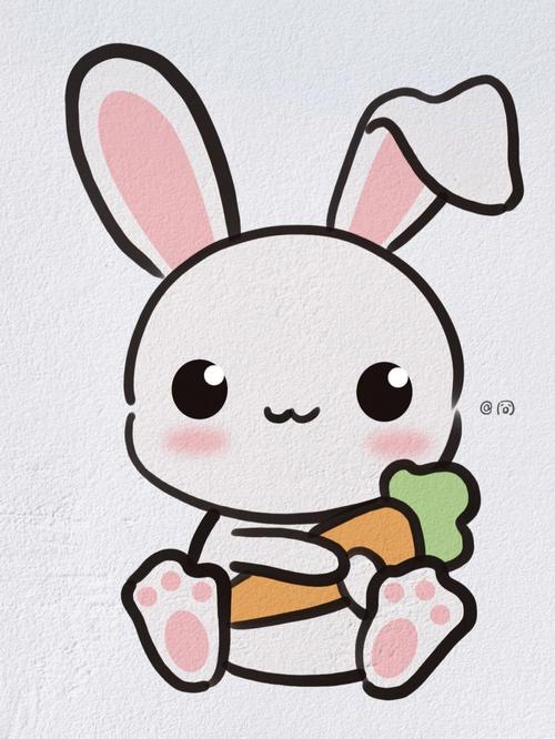 动物简笔画之可爱的小白兔内附过程图