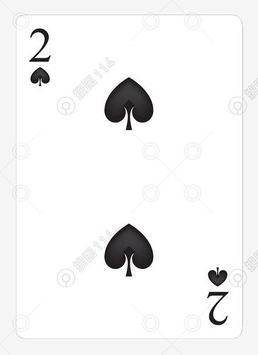 黑桃2扑克牌卡片