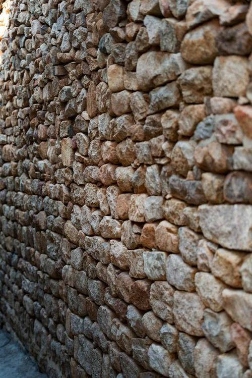 胶东半岛山村石墙石街和石屋 老房子 石块 古民居 石墙 石头墙 石块墙