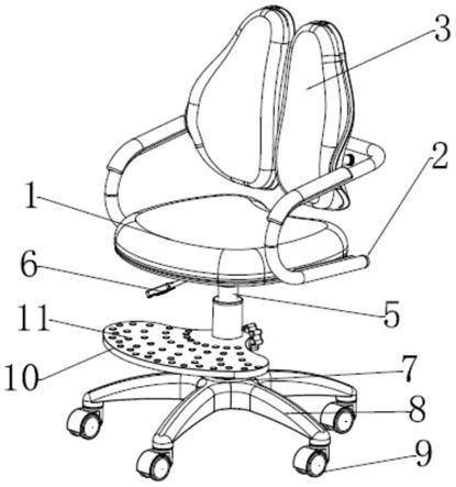 一种双背旋转学习椅的制作方法