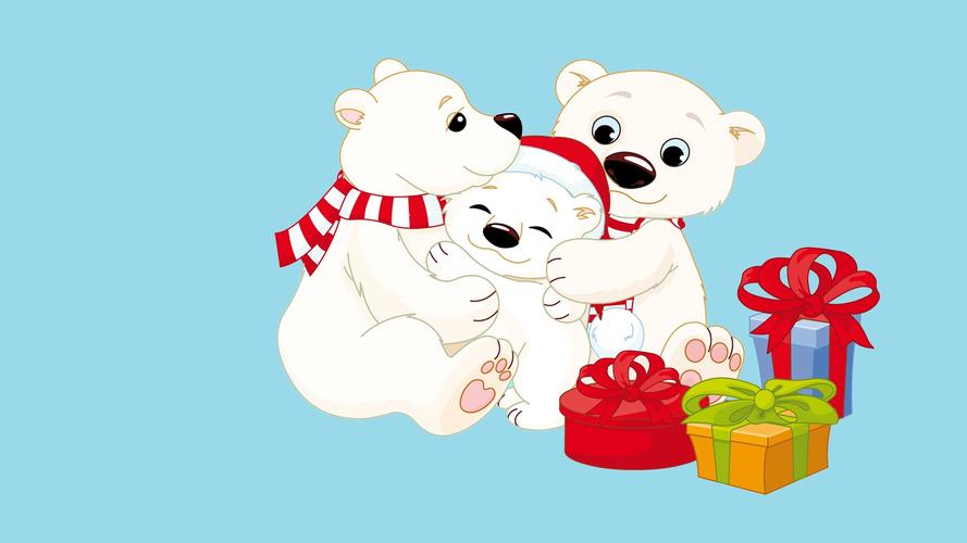 泰迪熊,圣诞,家庭,圣诞礼物壁纸1280x1024分辨率查看
