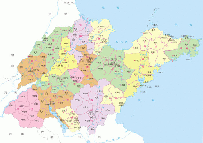 「地图视界」山东省行政区划沿革(1949~1999)