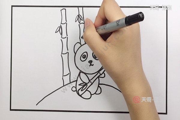 画一幅熊猫和竹子的彩铅手抄报关于竹子的手抄报