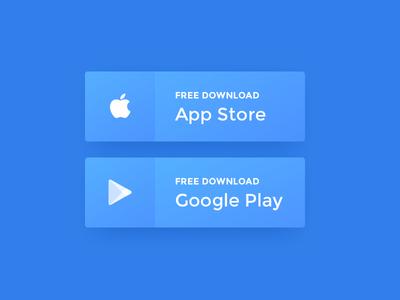 15  mobile app download (app store, google play) button