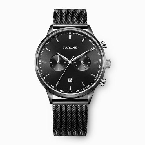 【型男主义】男士石英手表2019新款钢带款多功能表盘男生腕表