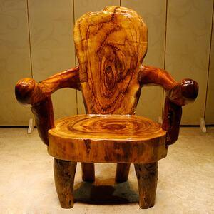 椅子天然一体根雕靠背椅实木太师椅木雕工艺品摆件100金丝楠木树头