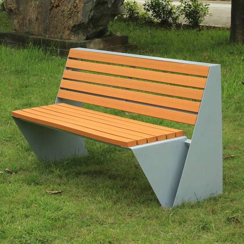 承德户外不锈钢长条凳室外菠萝格防腐木景观成品坐凳公园竹木长凳