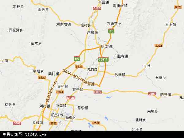 洪洞县地图 - 洪洞县电子地图 - 洪洞县高清地图 - 2021年洪洞县地图
