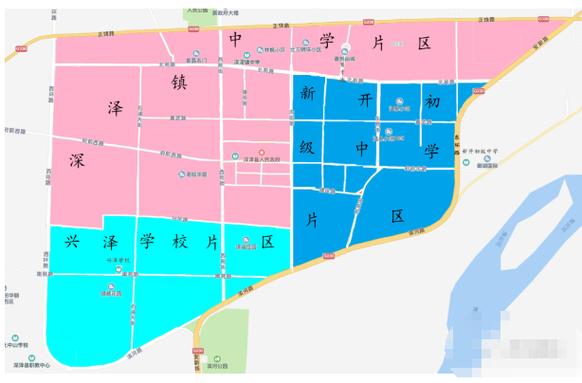 2022深泽县初中划片区域