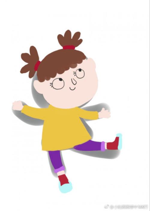 可爱双马尾调皮小女孩插画教程图片带着眼镜很可爱的小女生ps教程