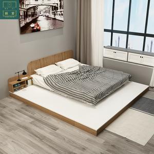日式榻榻米矮床踏踏米低床小户型可定制卧室简约现代双人床多功能