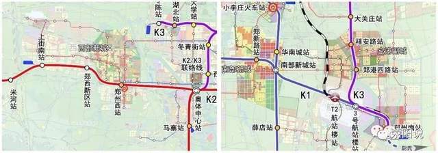 郑州轨道快线k2最新方案在网络上流出,经过上街这个地方