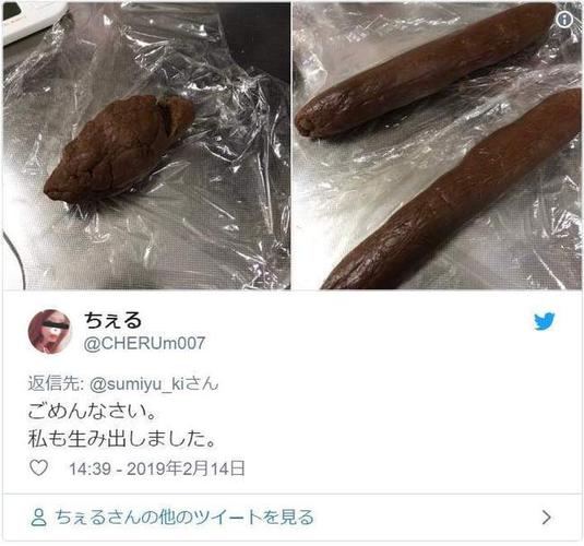 日本女生做巧克力失败之后收获了一坨大便