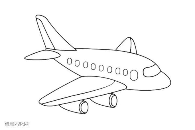 民航客机简笔画教程-图4卡通民航飞机简笔画教程航空飞机简笔画南方