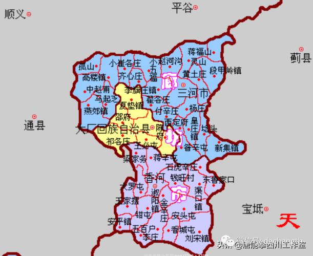 三河香河大厂24镇人口土地工业基本统计