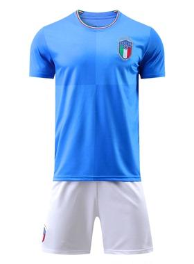 2022意大利球衣国家队足球服套装男儿童定制欧洲杯主客场训练队服