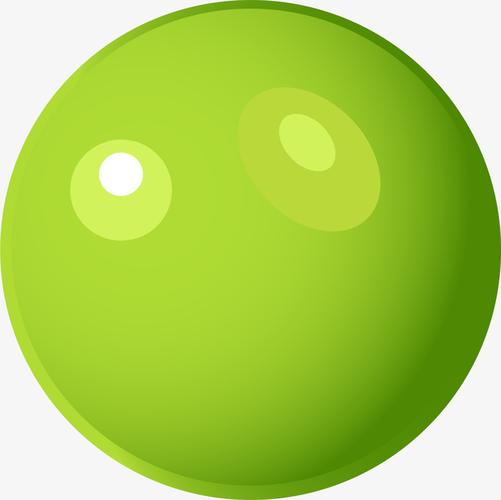 绿色清新圆球