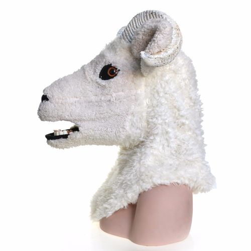 角色扮演嘉年华服装羔羊羊伪装满头动物面具为万圣节嘉年华派对