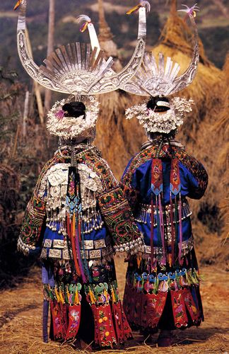 雷山苗族盛装款式.曾宪阳拍摄於1979年,雷山县.
