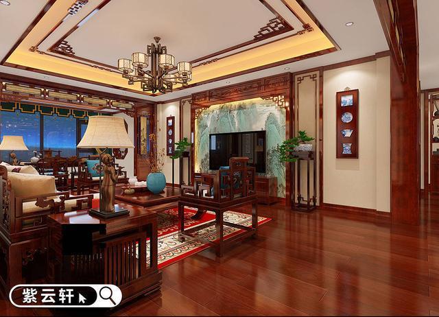 中式装修别墅以木质元素为主,中式风格与传统风格最大的不同在于设计