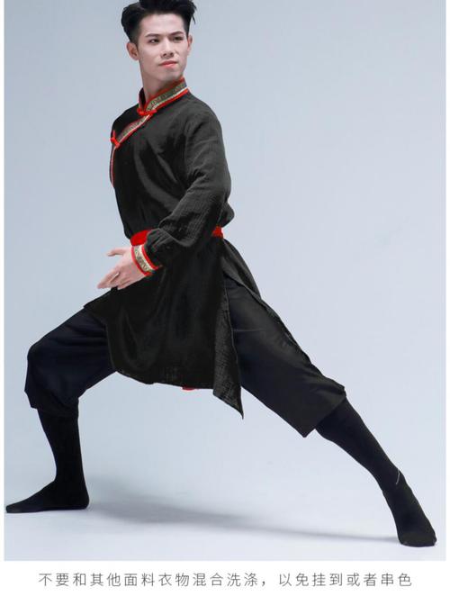 藏族服装男蒙古艺考舞蹈演出服蒙族草原舞新款少数民族士袍全一套装