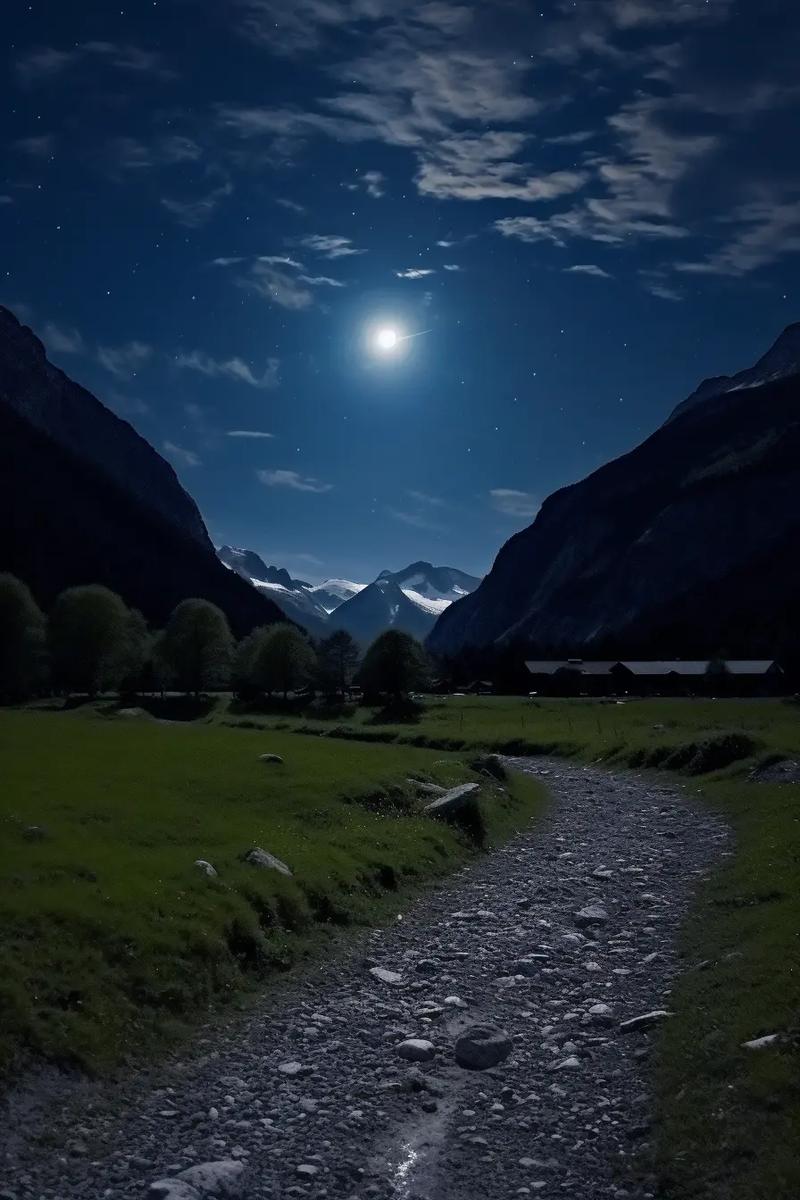 是故乡还是远方?#乡下夜晚星空图 #被镜头下月亮美到了 #高 - 抖音