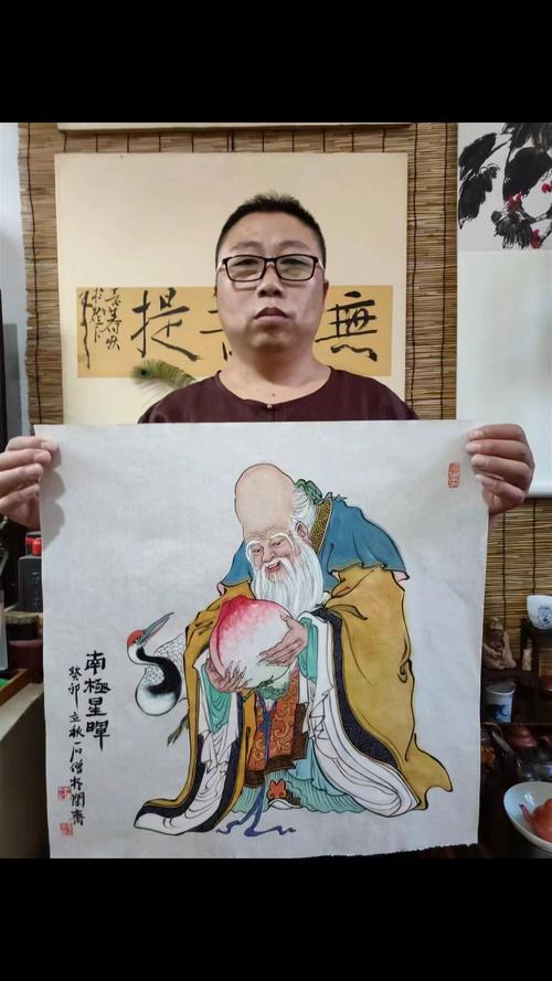 石僧,原名姜兆兴,他擅画人物画,画作诙谐幽