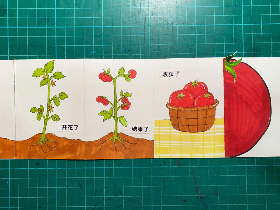 番茄的生长过程绘本线稿来啦!