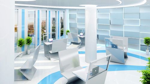 虚拟-现代办公室设计|三维|建筑/空间|沙漏li - 原创作品 - 站酷