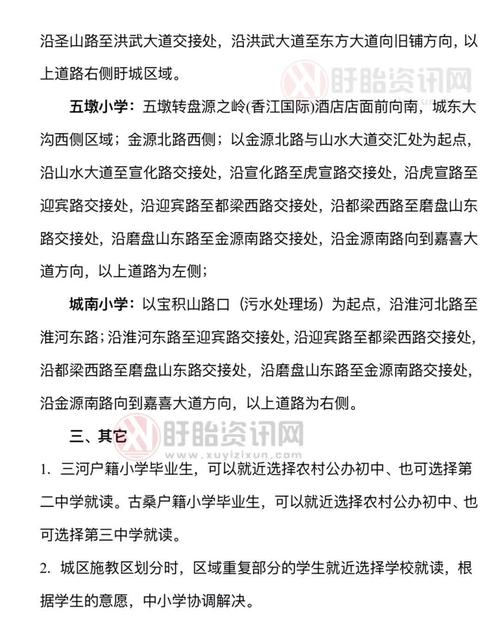 盱眙县学校学区划分2020年最新版