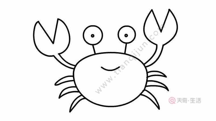 简笔画螃蟹的简单画法螃蟹的画法简笔画图片