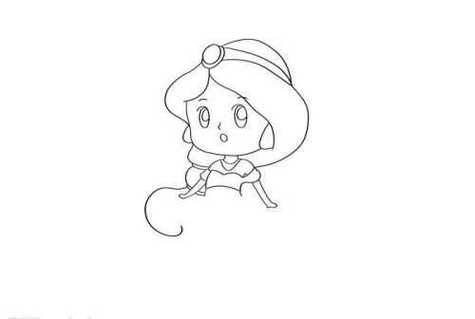 动画女孩怎么画 茉莉公主简笔画简单又漂亮