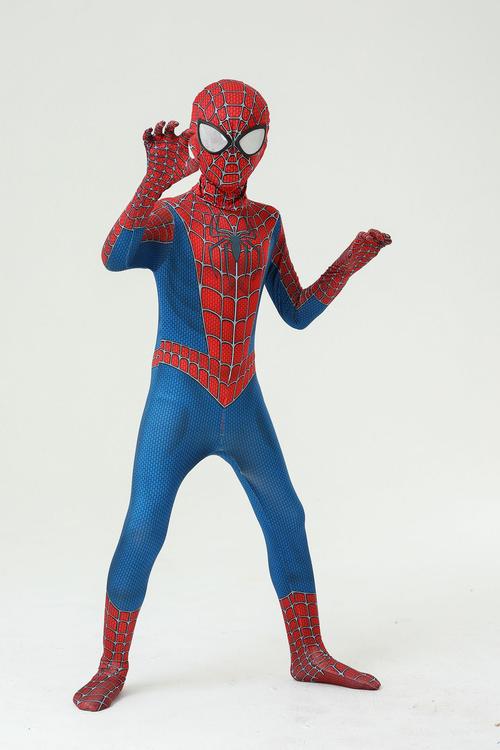 蜘蛛侠紧身衣雷米蜘蛛连体衣小男孩童蜘蛛图案的衣服大成人紧身衣