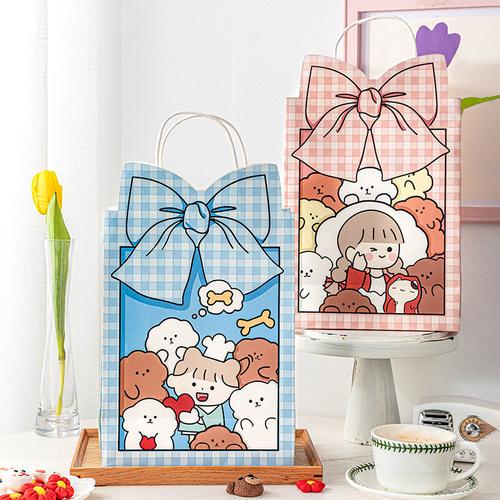 纸质手提袋儿童节卡通包装纸袋子可爱袋子礼品袋烘焙包